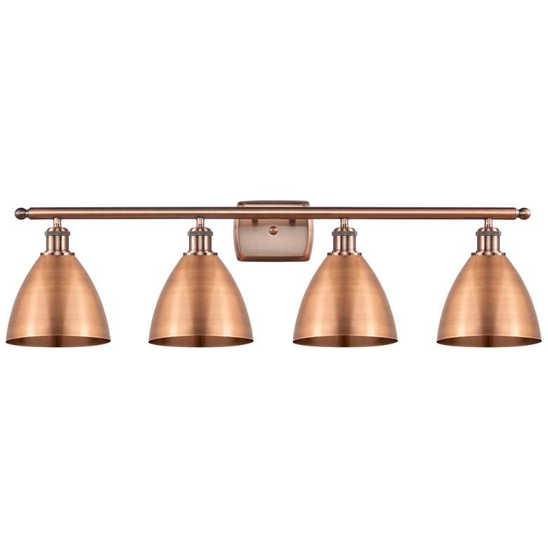 Image 1 Metal Bristol 37.5 inchW 4 Light Copper LED Bath Light With Copper Shade