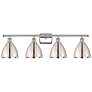 Metal Bristol 37.5"W 4 Light Polished Nickel Bath Light