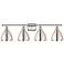 Metal Bristol 37.5"W 4 Light Polished Nickel Bath Light