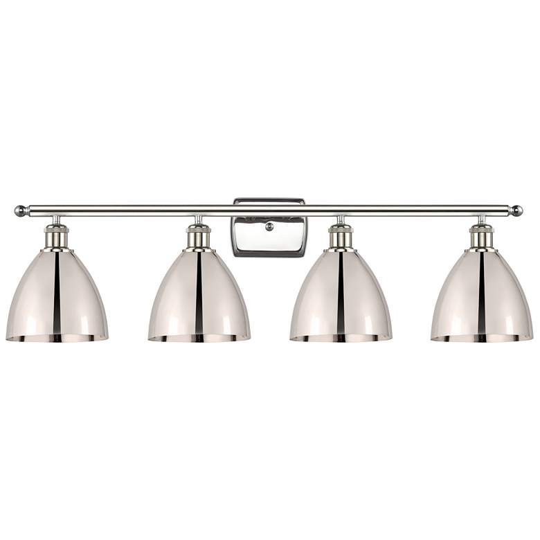 Image 1 Metal Bristol 37.5"W 4 Light Polished Nickel LED Bath Light