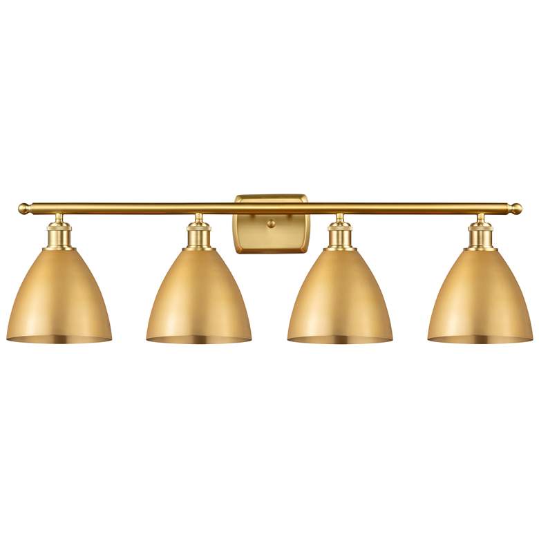 Image 1 Metal Bristol 37.5"W 4 Light Satin Gold LED Bath Light