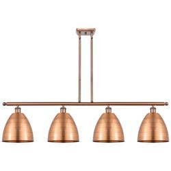 Metal Bristol 48"W 4 Light Copper Island Light With 9" Shade Copp