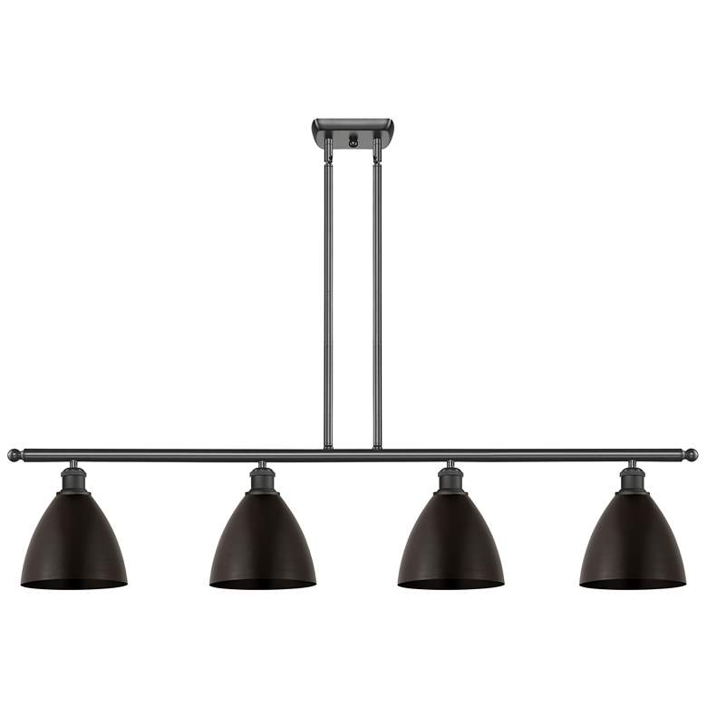 Image 1 Metal Bristol 48"W 4 Light Oil Rubbed Bronze LED Island Light w/ 7.5&q