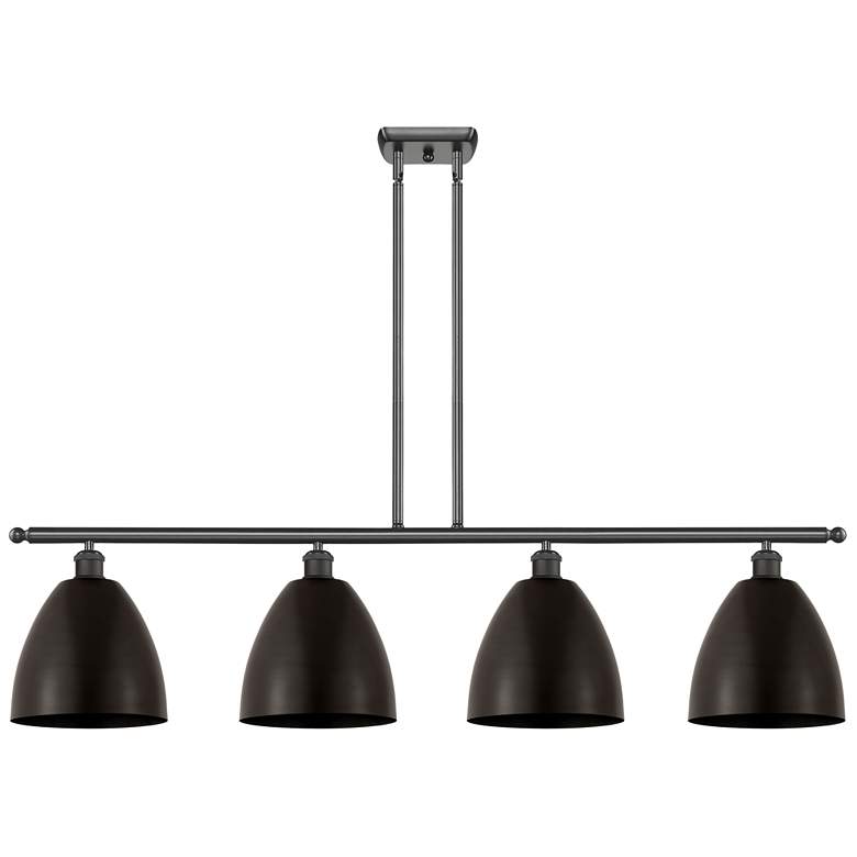 Image 1 Metal Bristol 48"W 4 Light Oil Rubbed Bronze LED Island Light w/ 9&quo