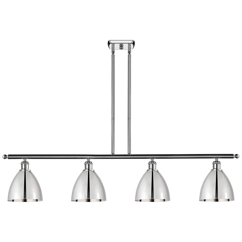 Image 1 Metal Bristol 48"W 4 Light Polished Chrome LED Island Light w/ 7.5&quo