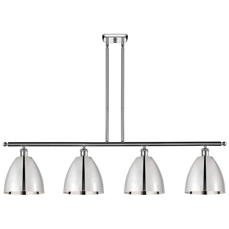 Image 1 Metal Bristol 48"W 4 Light Polished Chrome LED Island Light w/ 9"