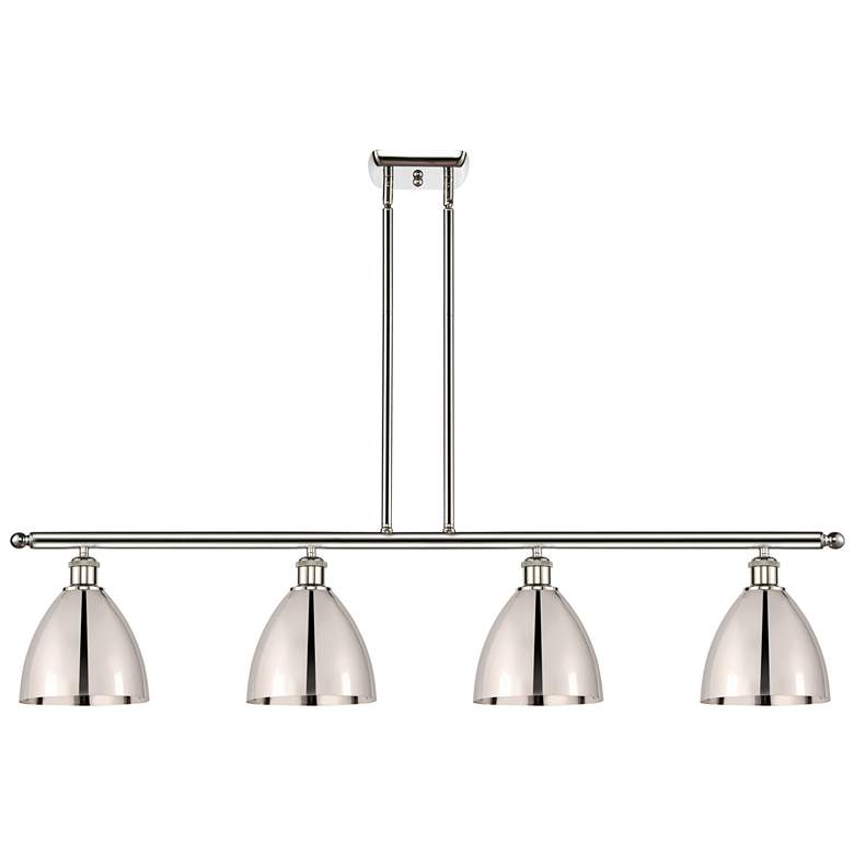 Image 1 Metal Bristol 48"W 4 Light Polished Nickel LED Island Light w/ 7.5&quo