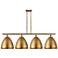 Metal Bristol 50.25"W 4 Light Brushed Brass Stem LED Island Light