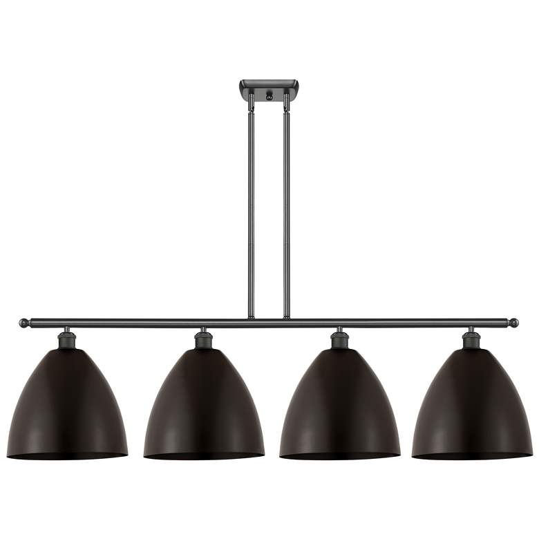 Image 1 Metal Bristol 50.25"W 4 Light Oil Rubbed Bronze Stem Island Light