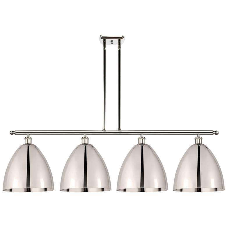 Image 1 Metal Bristol 50.25"W 4 Light Polished Nickel Stem LED Island Light