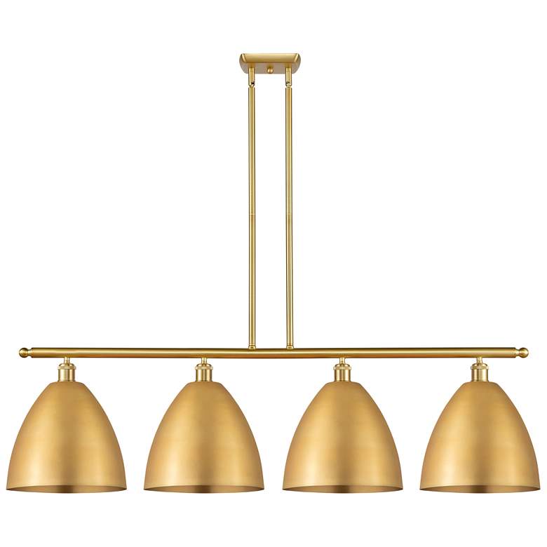 Image 1 Metal Bristol 50.25"W 4 Light Satin Gold Stem LED Island Light
