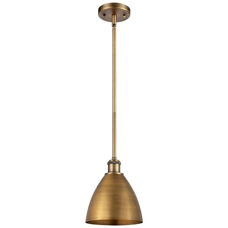 Image 1 Metal Bristol 7.5" Wide Brushed Brass Pendant With Brushed Brass Shade