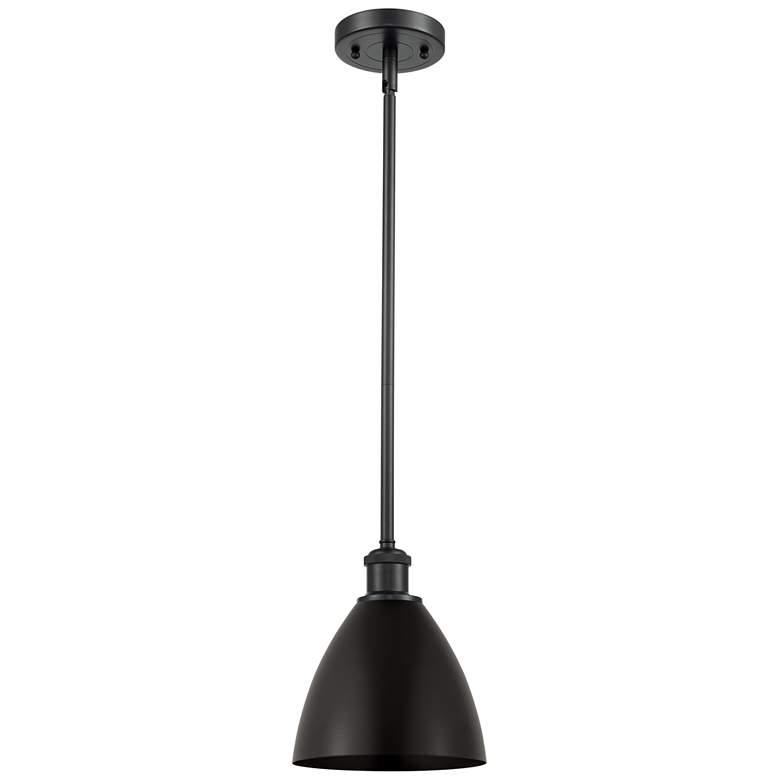 Image 1 Metal Bristol 7.5" Wide Matte Black Pendant With Matte Black Shade