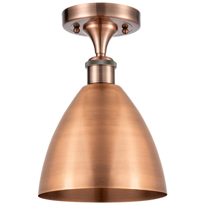 Image 1 Metal Bristol 7.5 inchW Copper Semi.Flush Mount With Copper Shade