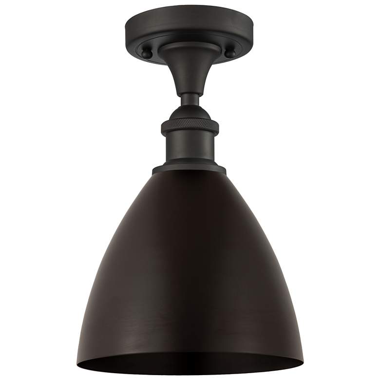 Image 1 Metal Bristol 7.5"W Oil Rubbed Bronze LED Semi.Flush Mount