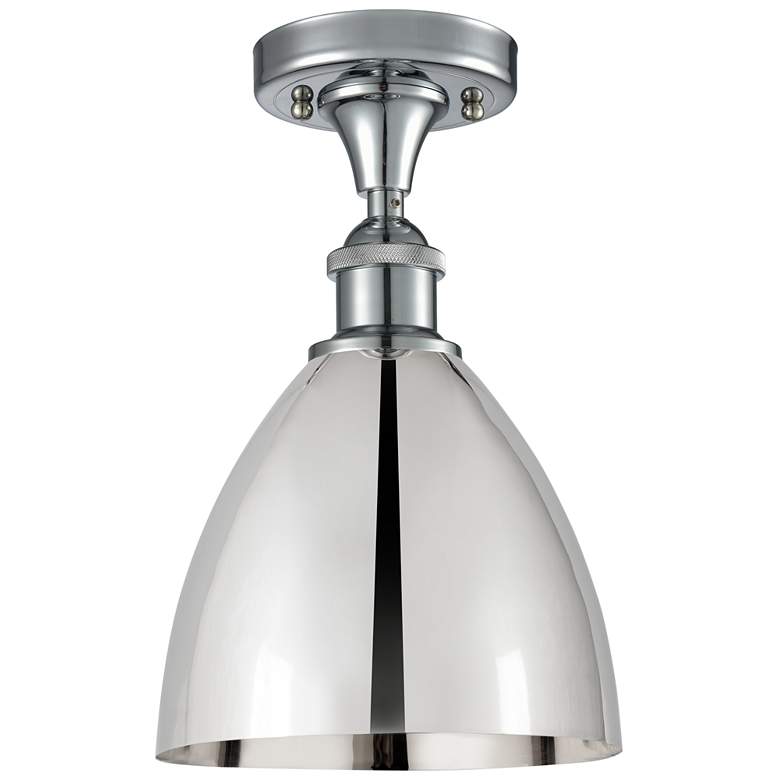 Image 1 Metal Bristol 7.5"W Polished Chrome LED Semi.Flush Mount