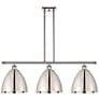 Metal Bristol 9" 3 Light 36" Island Light - Polished Nickel