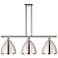 Metal Bristol 9" 3 Light 36" Island Light - Polished Nickel
