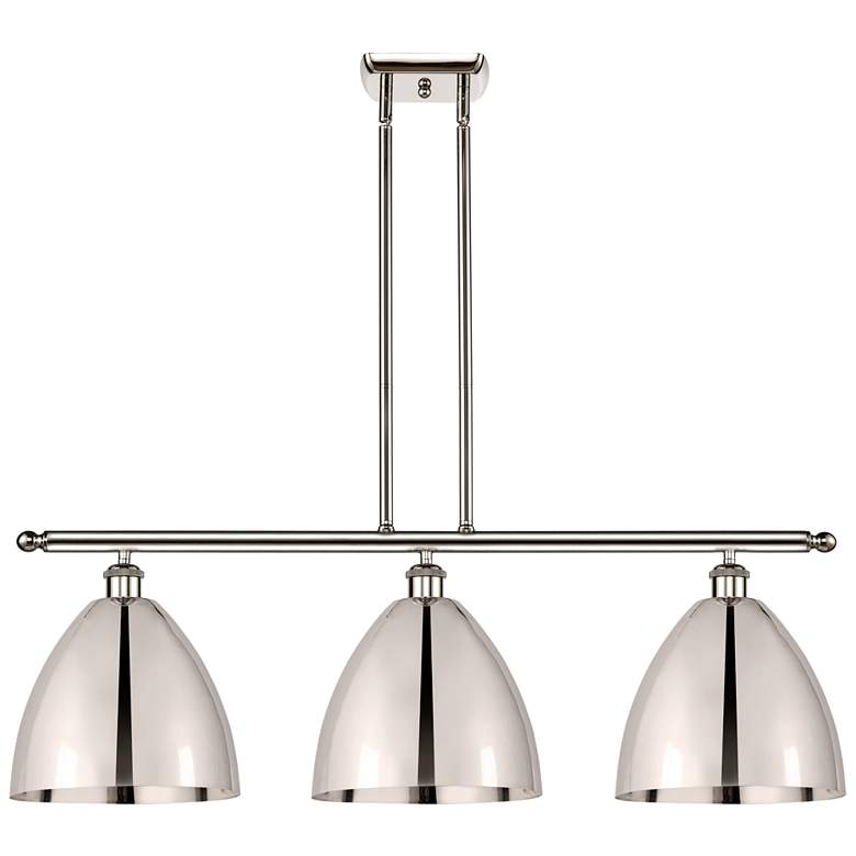 Image 1 Metal Bristol 9" 3 Light 36" LED Island Light - Polished Nickel