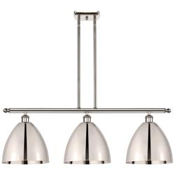 Metal Bristol 9" 3 Light 36" LED Island Light - Polished Nickel