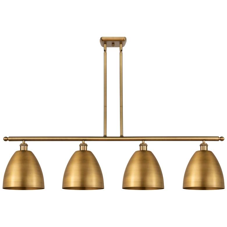 Image 1 Metal Bristol 9" 4 Light 48" LED Island Light - Brass