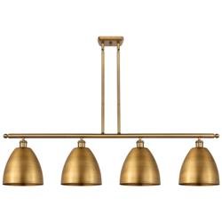 Metal Bristol 9" 4 Light 48" LED Island Light - Brass
