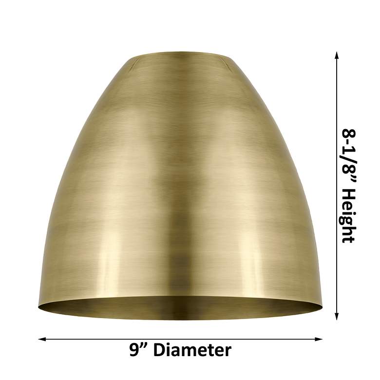 Image 4 Metal Bristol 9"W Antique Copper Semi.Flush Mount With Antique Copper more views