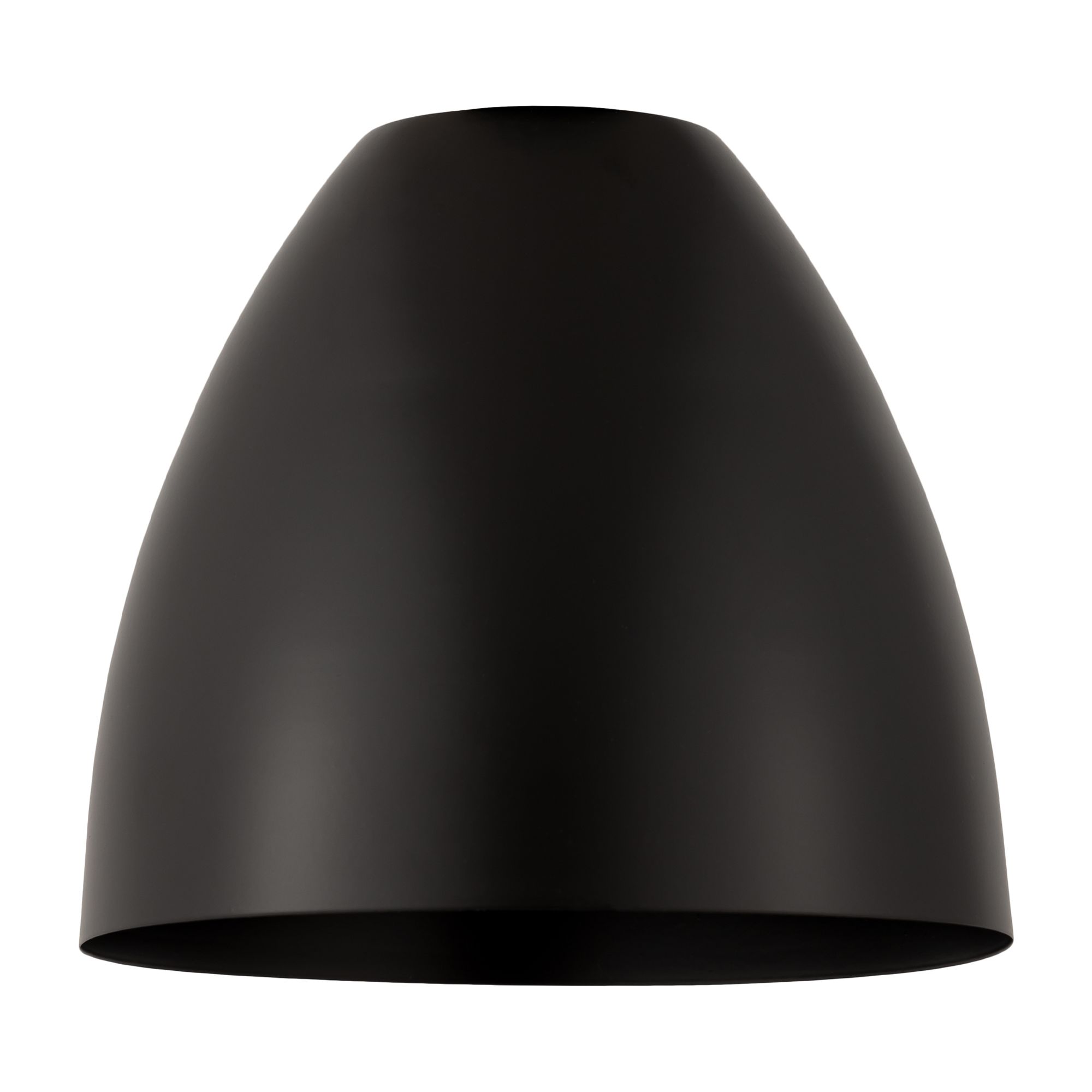 Image 3 Metal Bristol 9"W Matte Black LED Semi.Flush Mount With Black Shade more views