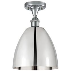 Metal Bristol 9"W Polished Chrome LED Semi.Flush Mount