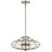 Metal Cage 18" Wide Brushed Nickel Industrial Pendant Light