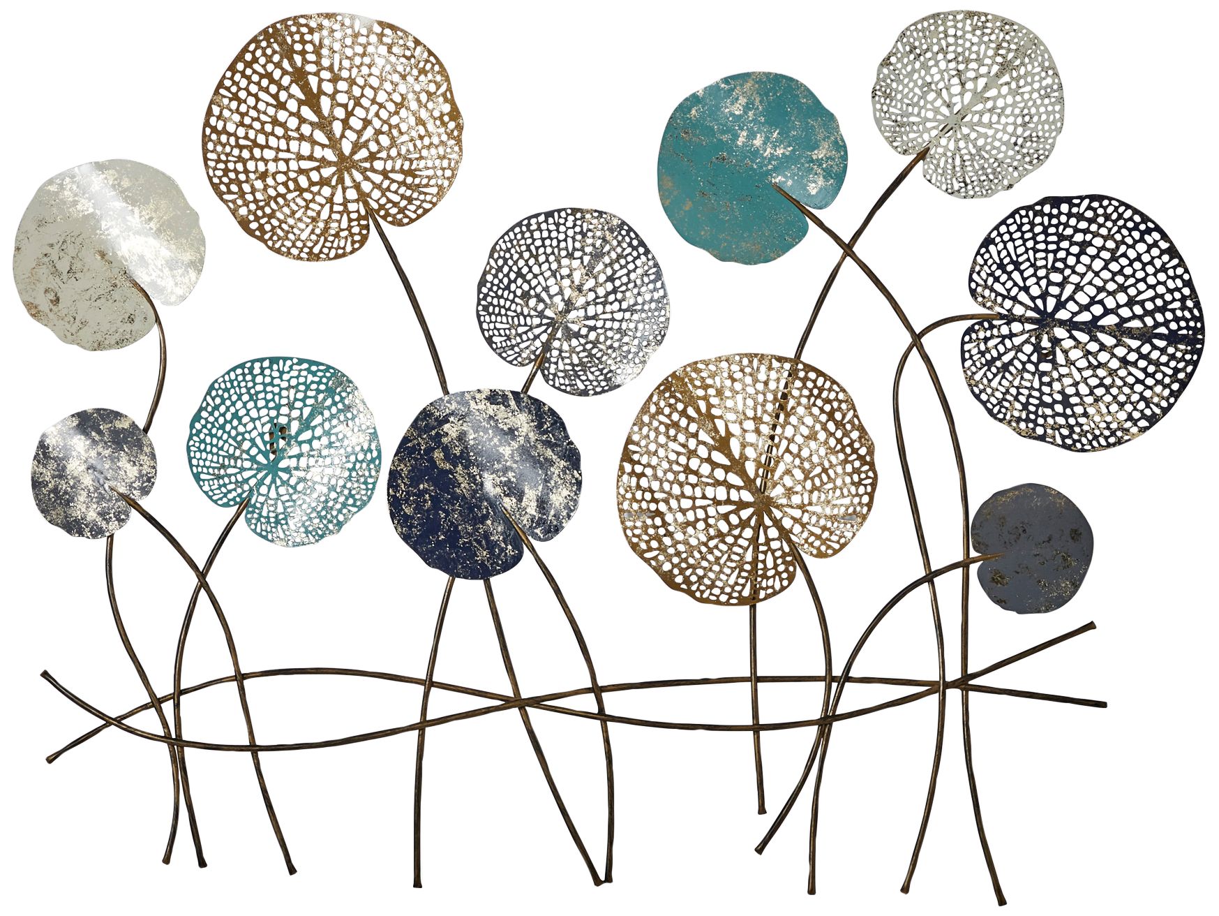 Image 2 Metal Modern Floral Wall 38" x 1" x 29"