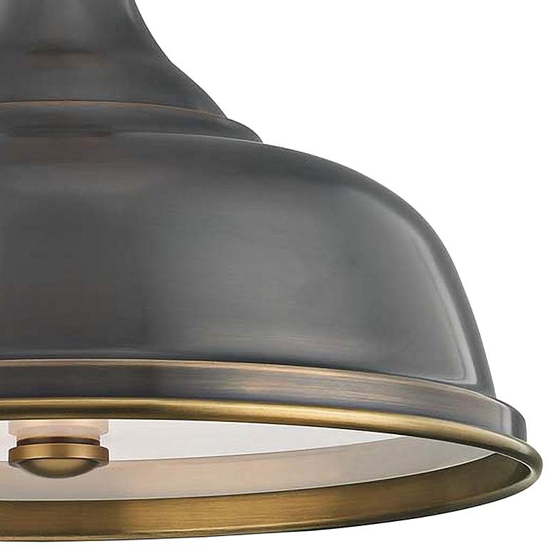 Image 3 Metal No.1 18" Wide Antique Distressed Bronze Pendant Light more views
