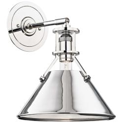 Metal No. 2 11&quot; High Polished Nickel Wall Sconce