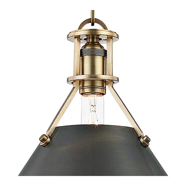 Image 3 Metal No.2 16" Wide Antique Distressed Bronze Pendant Light more views