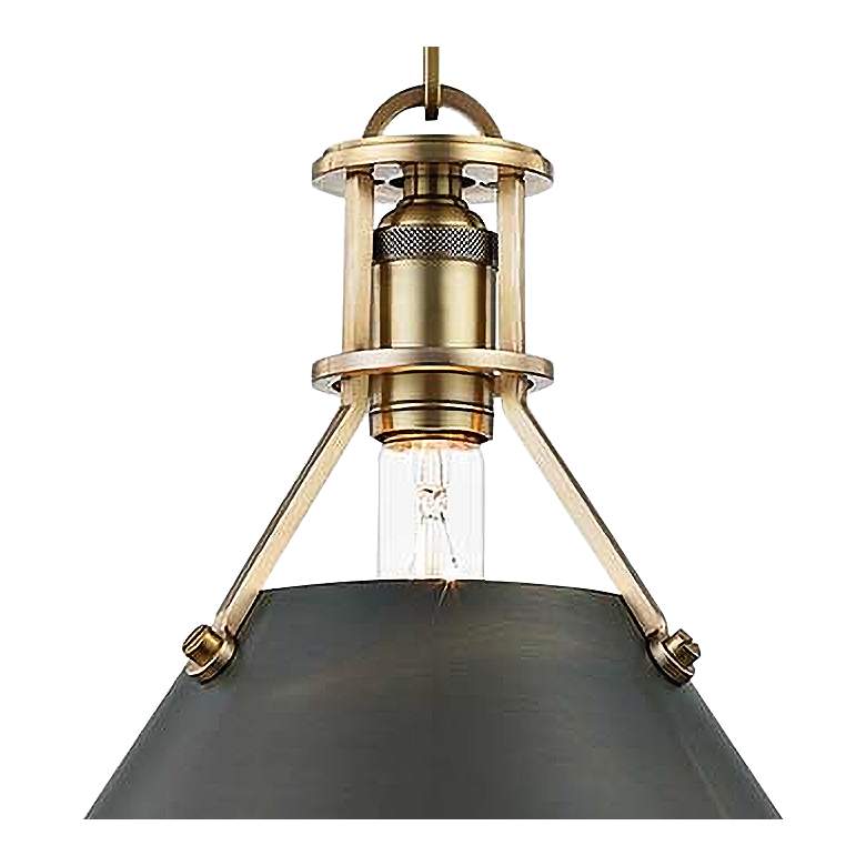 Image 3 Metal No.2 16 inch Wide Antique Distressed Bronze Pendant Light more views