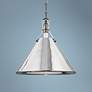 1_Metal No.2 16" Wide Polished Nickel Pendant Light