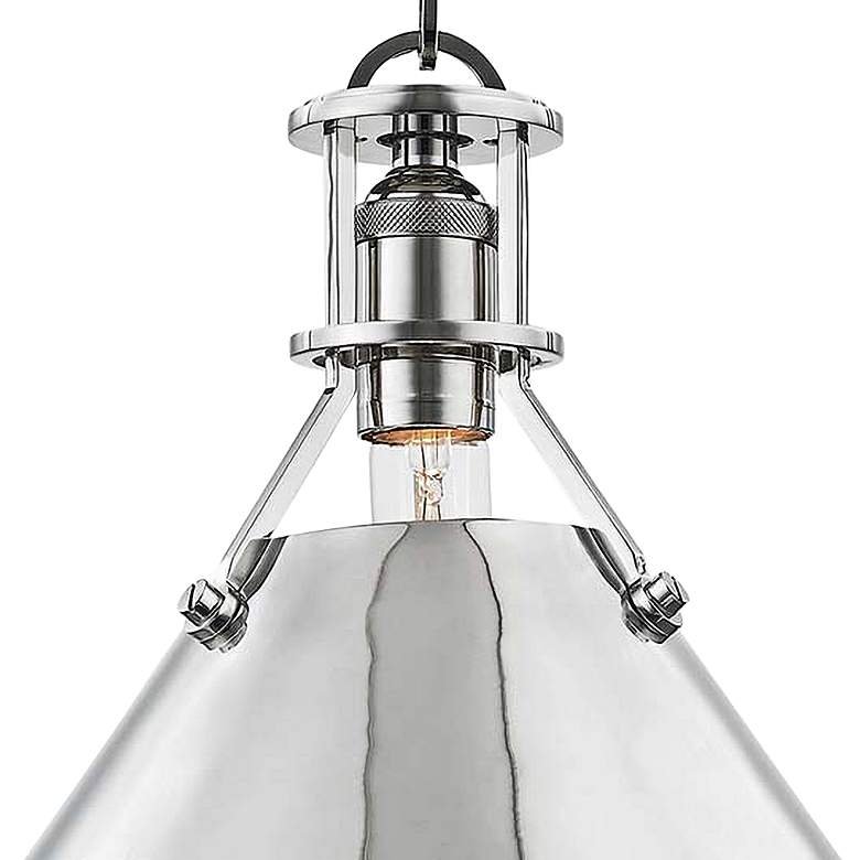 Image 3 Metal No.2 9 1/2" Wide Polished Nickel Mini Pendant more views