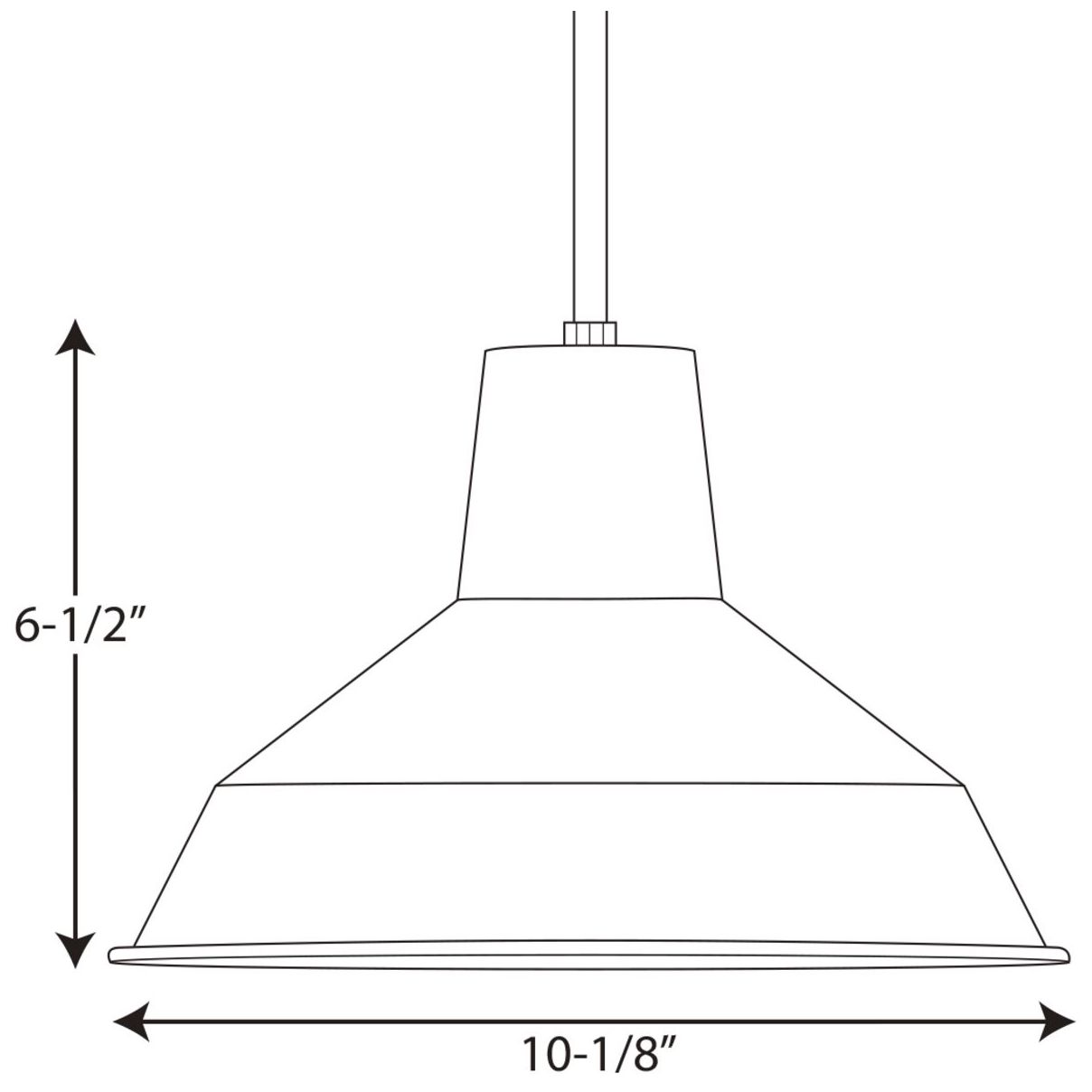 Thumbnail4 of Metal Shade Collection One-Light Spun Metal Shade Pendant Light more views
