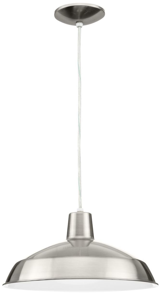 Image 2 Metal Shade Collection One-Light Spun Metal Shade Pendant Light more views