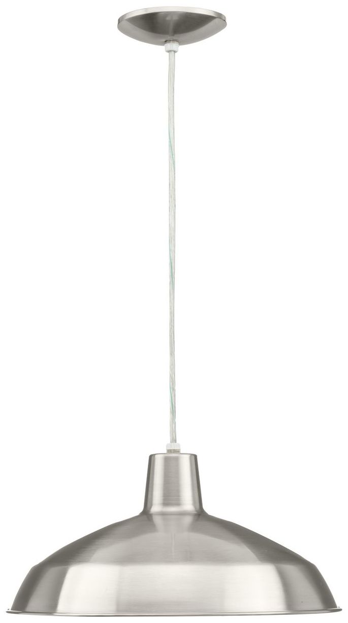 Image 5 Metal Shade Collection One-Light Spun Metal Shade Pendant Light more views
