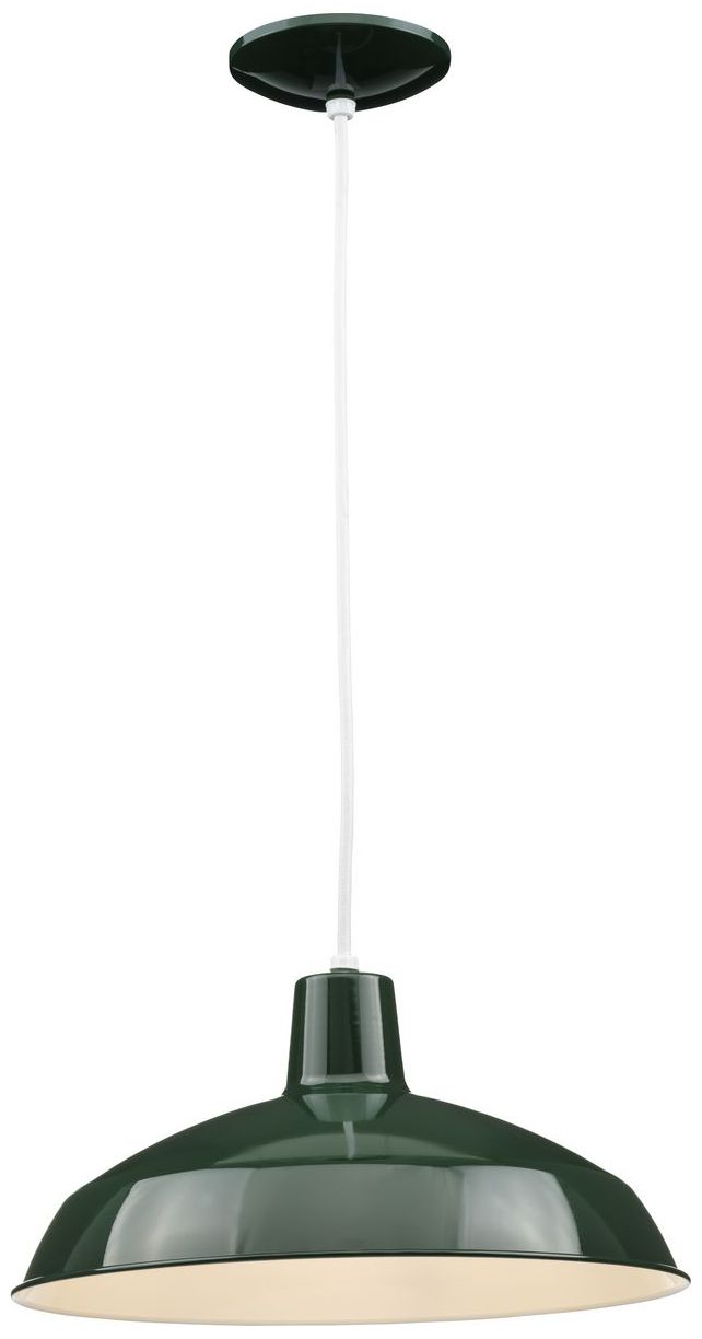 Thumbnail3 of Metal Shade Collection One-Light Spun Metal Shade Pendant Light more views