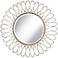 Metal Silver Petal 37 1/2” Round Wall Mirror