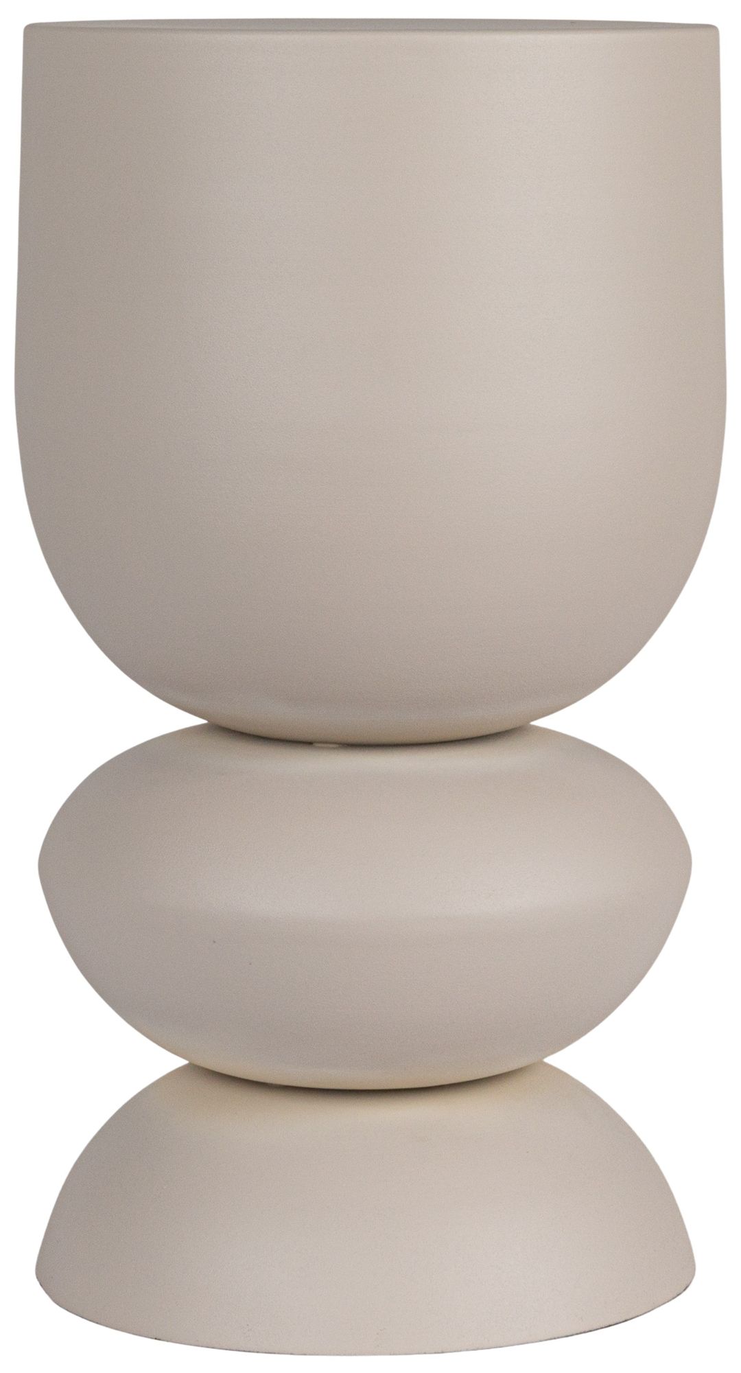 Image 4 Metal Stacked Bulb Side Table, Beige more views