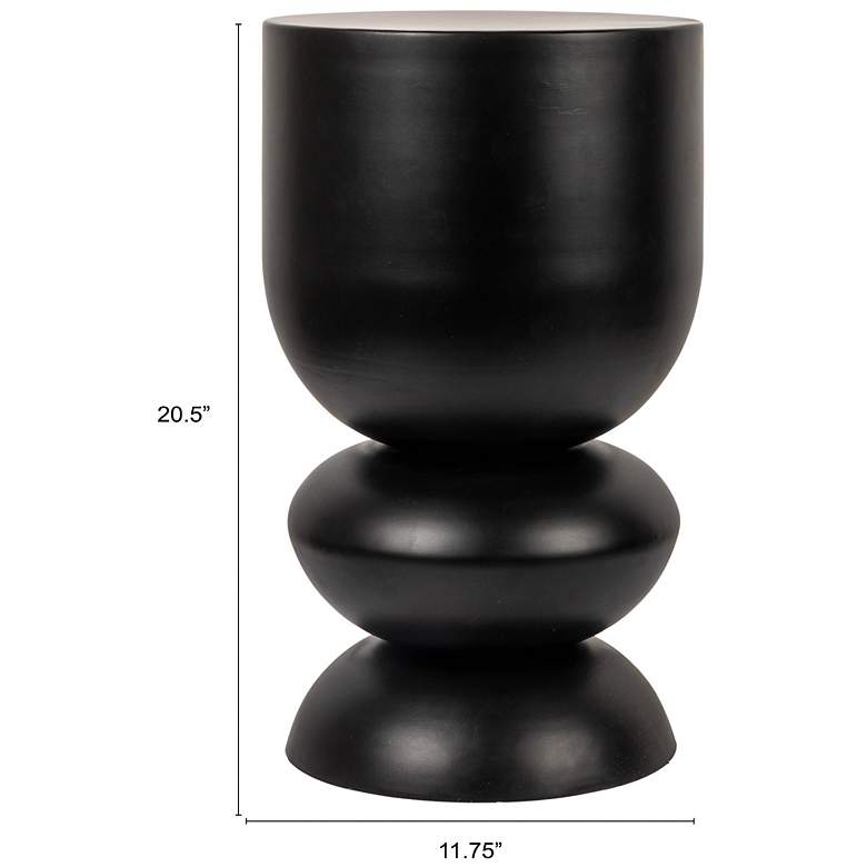 Image 3 Metal Stacked Bulb Side Table, Black more views