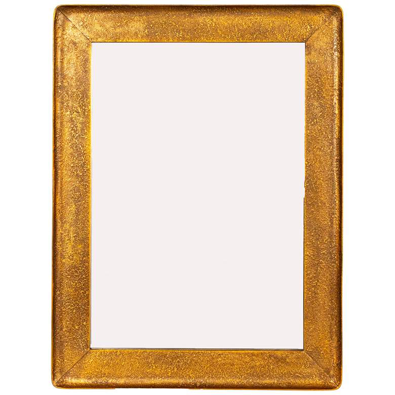 Image 2 Metal Wall Mirror with Raised Edge Frame, Gold Finish