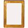 Metal Wall Mirror with Raised Edge Frame, Gold Finish