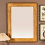 1_Metal Wall Mirror with Raised Edge Frame, Gold Finish