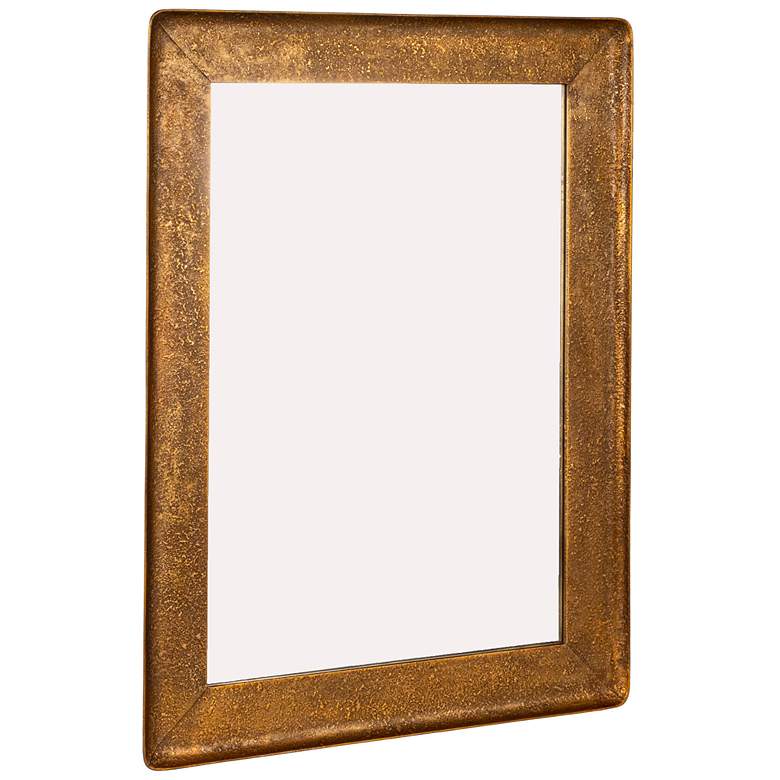 Image 3 Metal Wall Mirror with Raised Edge Frame, Gold Finish more views