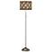 Metal Weave Brushed Nickel Pull Chain Floor Lamp