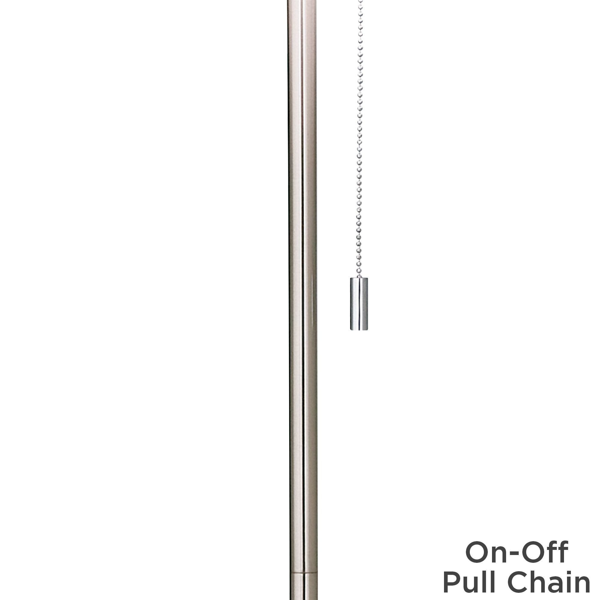 Image 3 Metal Weave Brushed Nickel Pull Chain Floor Lamp more views